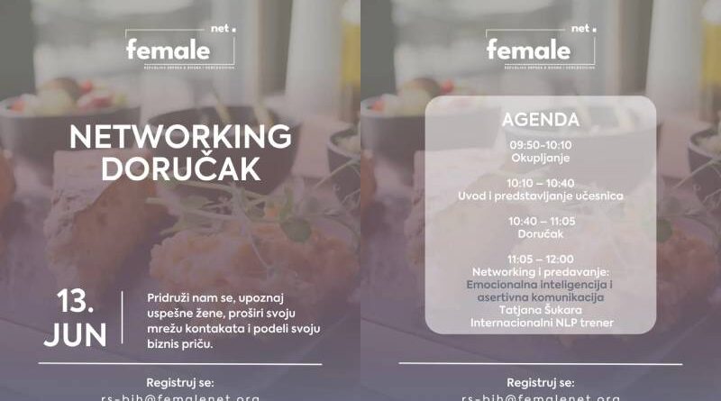 Prvi Female Net networking doručak u RS i BiH