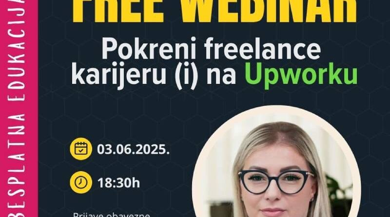 BESPLATNI webinar: "Pokreni freelance karijeru (i) na Upworku"