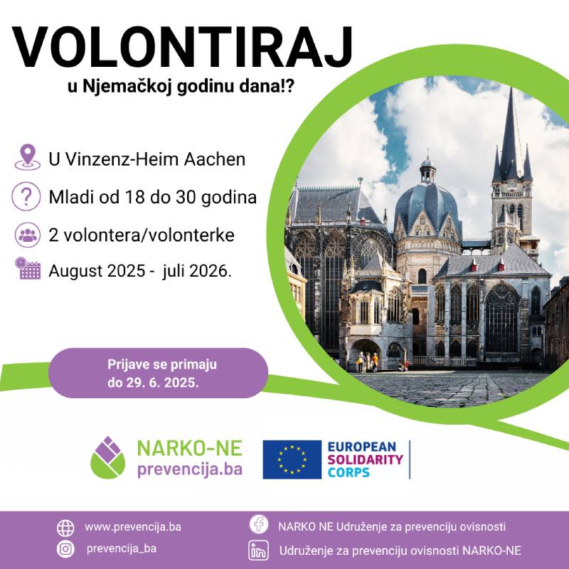 Poziv za mlade iz BiH za jednogodišnje volontiranje u Njemačkoj