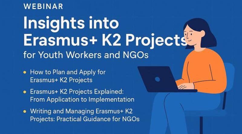 Webinar: Insights into Erasmus+ K2 Projects for youth workers and NGOs