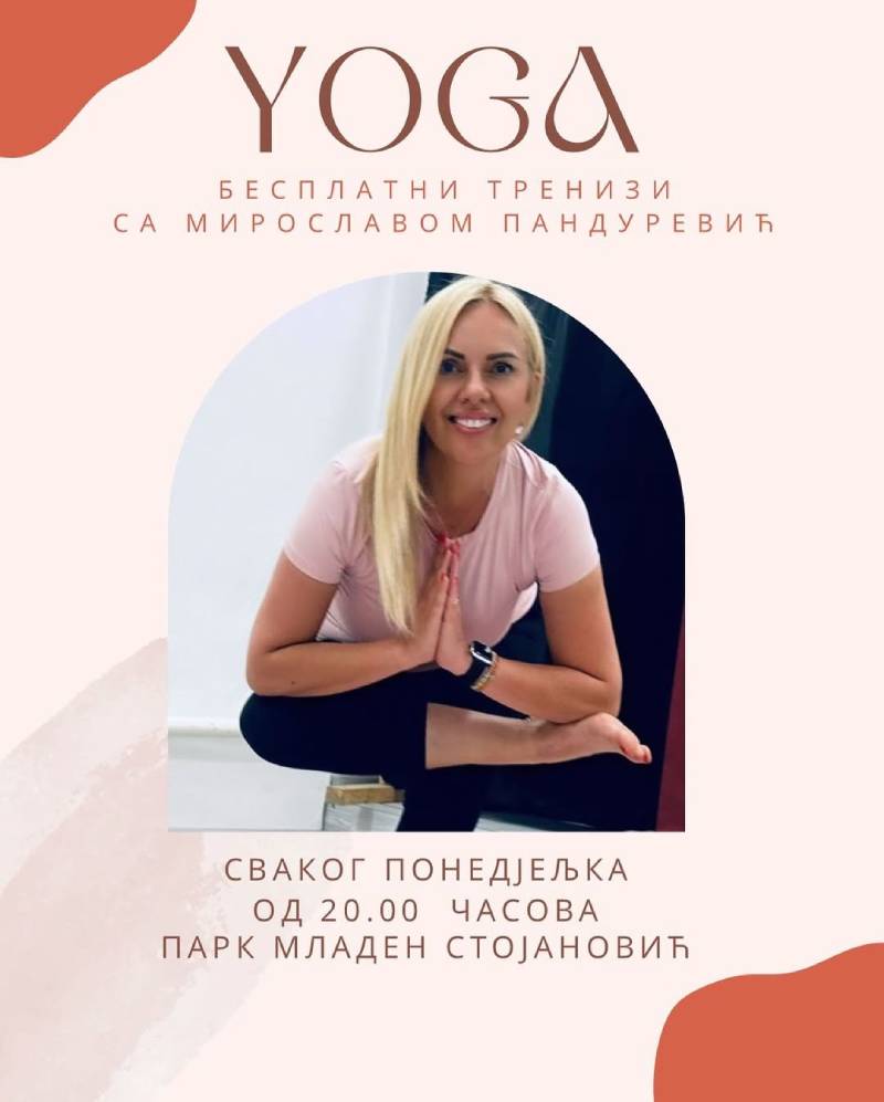 Besplatni treninzi yoge u parku Mladen Stojanović