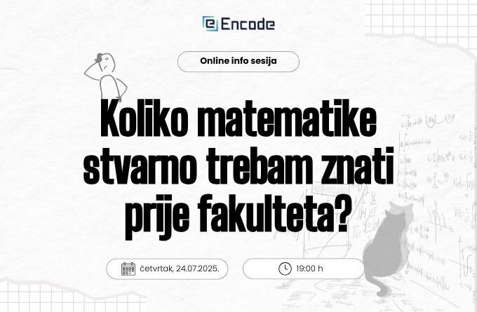 Besplatna online info sesija za brucoše i srednjoškolce koji upisuju tehničke i prirodne fakultete