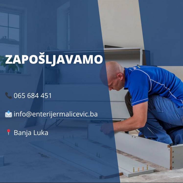 Enterijer Maličević zapošljava