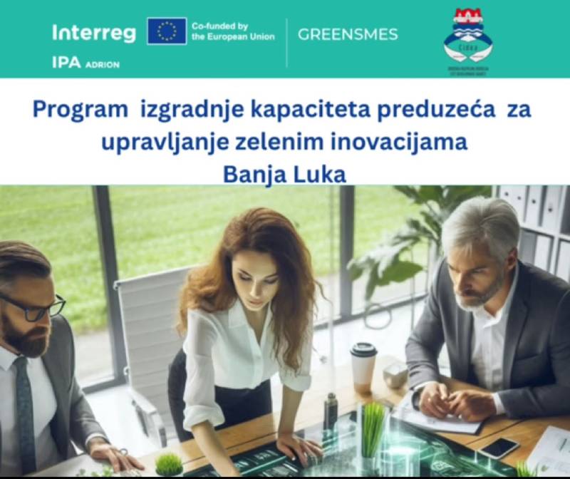 Poziv za učešće u GREENSMES Programu izgradnje kapaciteta za upravljanje zelenim inovacijama