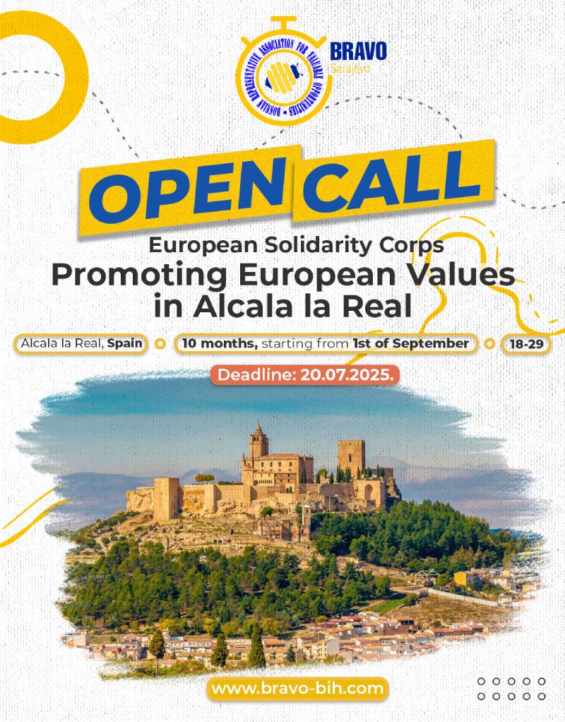Open Call for Long-term ESC “Promoting European Values” in Alcala la Real, Spain