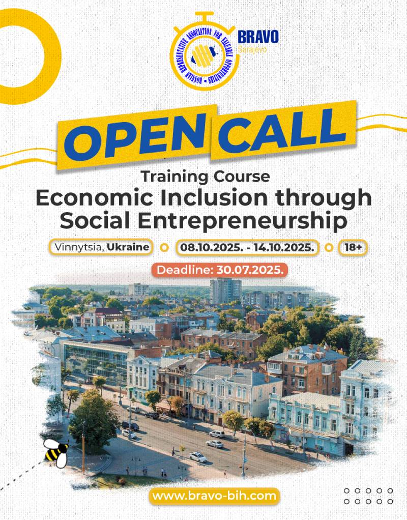 Open Call for Training Course “Economic Inclusion Through Social Entrepreneurship” in Vinnytsia, Ukraine