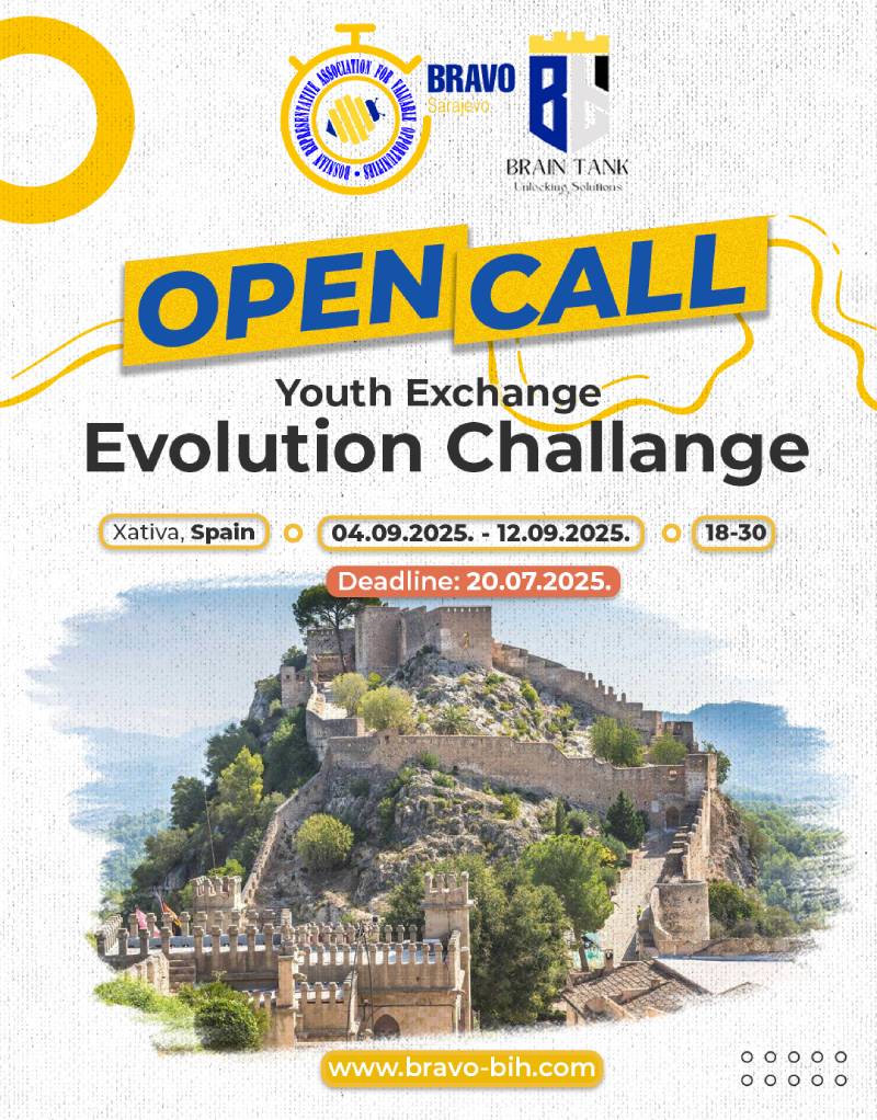 Open Call for Youth Exchange “Evolution Challenge” in Xativa, Spain