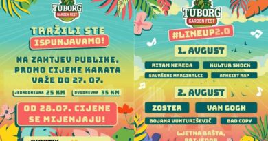 Promo cijene karata za “Tuborg Garden Fest” do 27. jula