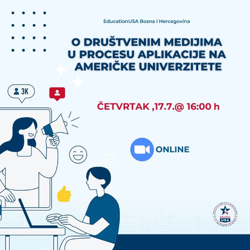 Webinar: O društvenim medijima u procesu aplikacije na američke univerzitete