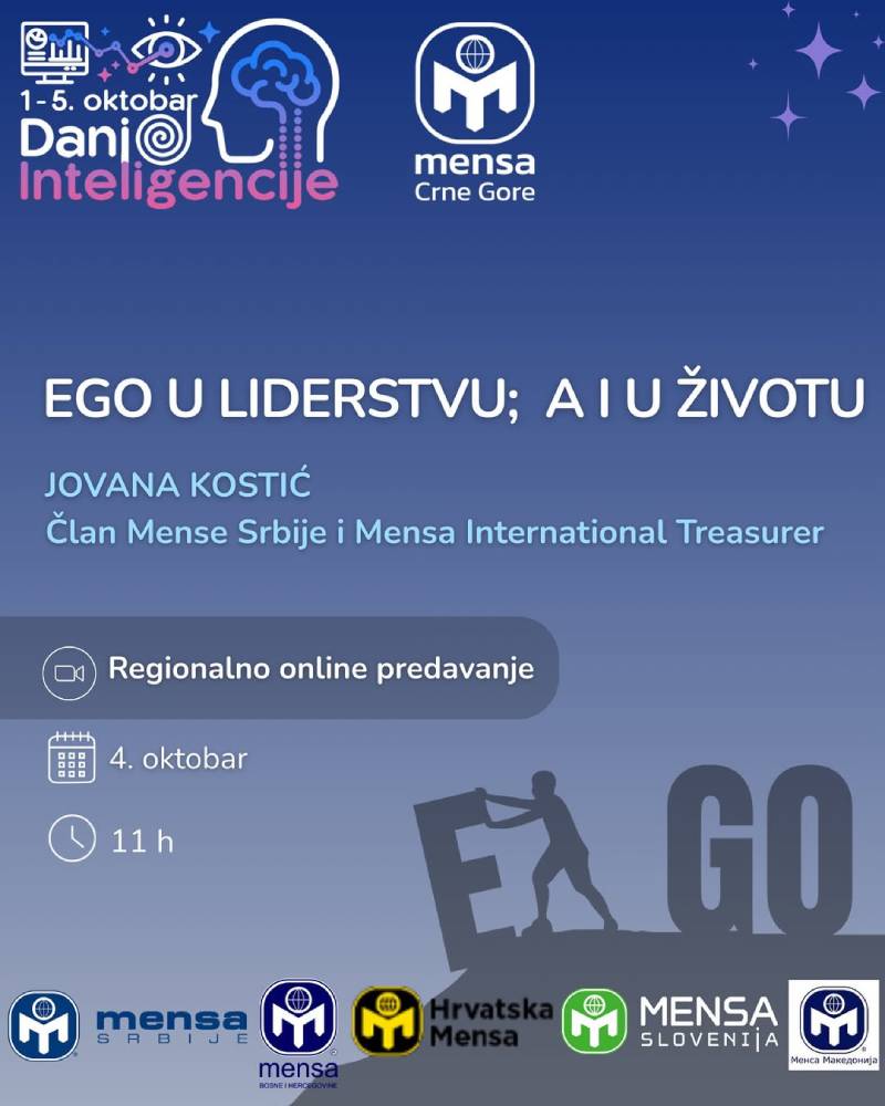 Regionalno online predavanje: "Ego u liderstvo; a i u životu"