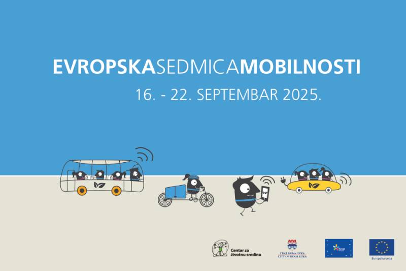 Evropska sedmica mobilnosti 2025. ,,Mobilnost za sve” počinje u utorak, 16.9.!