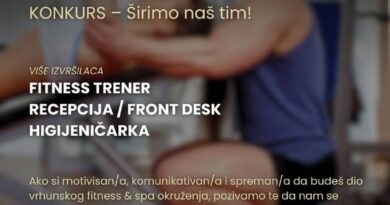 Fitness Centar 4Life zapošljava