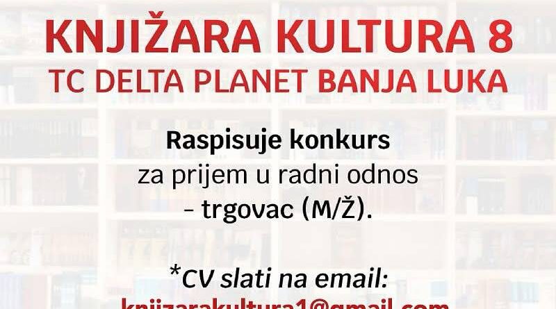 Knjižara Kultura zapošljava