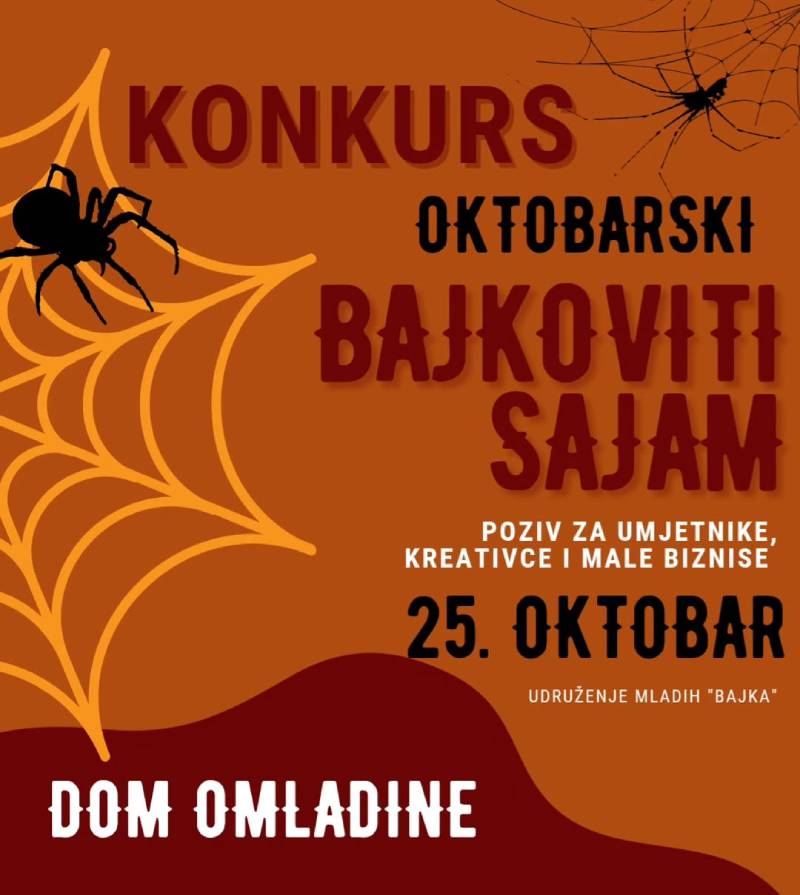 Konkurs za Oktobarski Bajkoviti Sajam