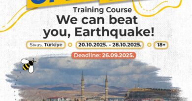 Open Call for Training Course “We Can Beat You, Earthquake!” in Sivas, Türkiye