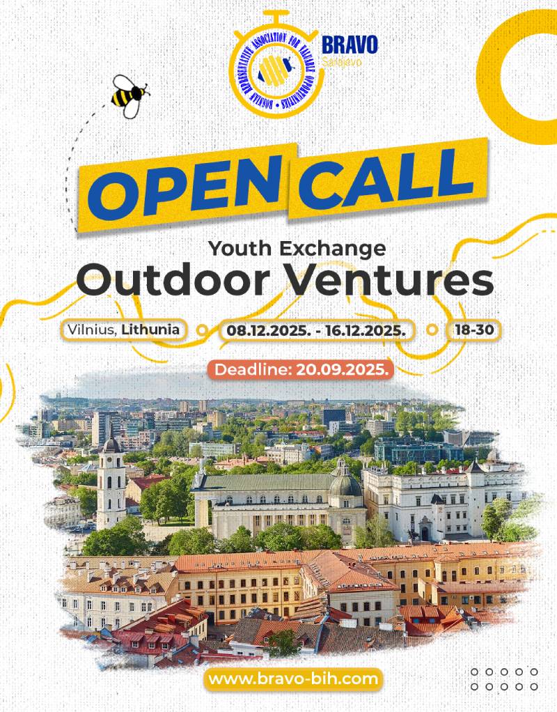 Open Call for Youth Exchange “Outdoor Ventures” in Vilnius, Lithuania