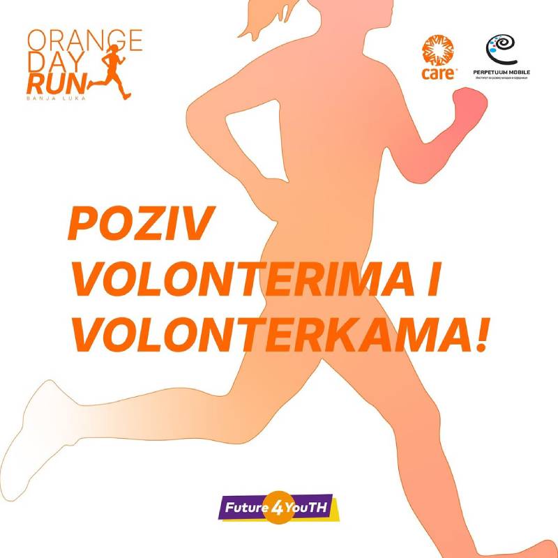 Orange Day Run: Poziv za volontere