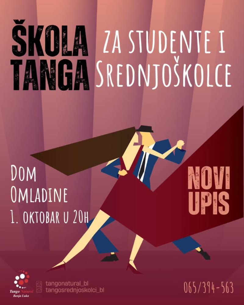 Škola tanga za studente i srednjoškolce