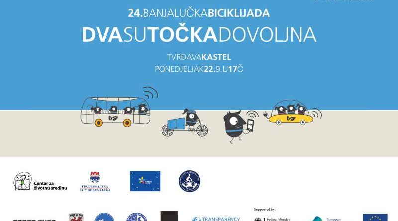 Velika Banjalučka biciklijada u ponedjeljak, 22. septembra
