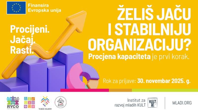 Želiš jaču i stabilniju organizaciju? Javni poziv za procjenu kapaciteta je otvoren