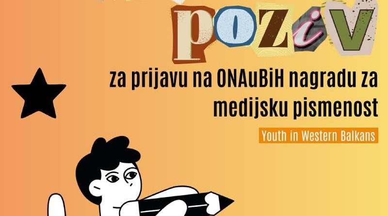Javni poziv za ONAuBiH nagradu za medijsku pismenost mladih