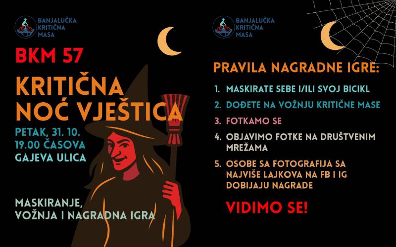 Banjalučka Kritična Masa: Kritična Noć vještica