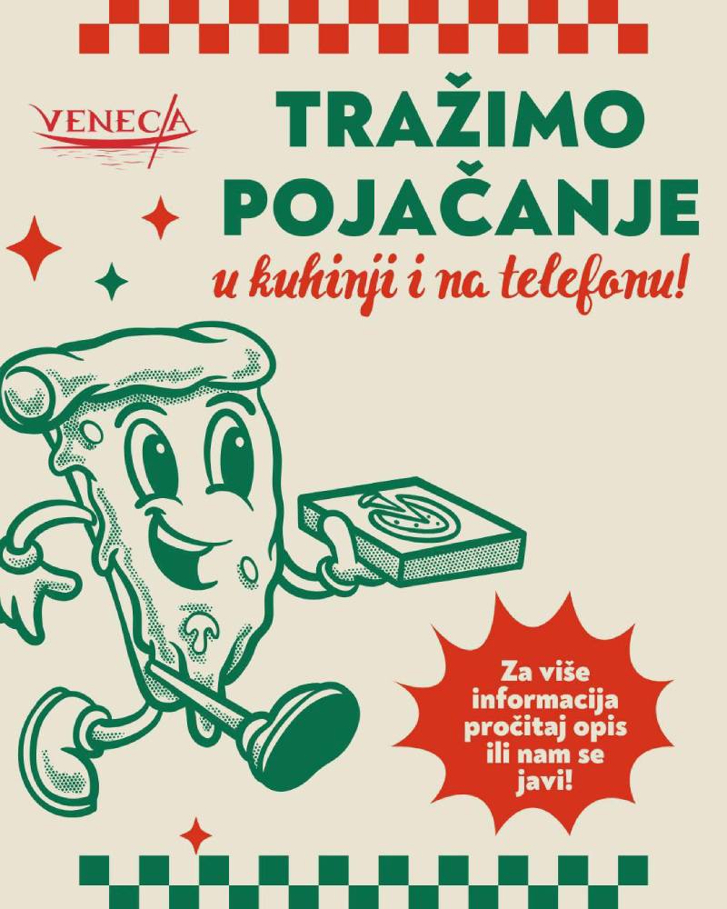 Picerija Venecija zapošljava
