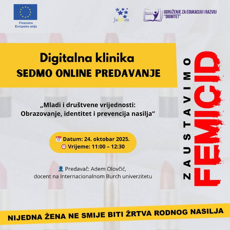 Digitalna klinika - Mladi i društvene vrijednosti: Obrazovanje, identitet i prevencija nasilja