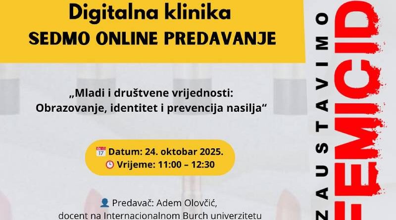 Digitalna klinika - Mladi i društvene vrijednosti: Obrazovanje, identitet i prevencija nasilja