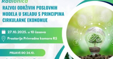 Poziv na radionicu “Razvoj održivih poslovnih modela u skladu s principima cirkularne ekonomije”