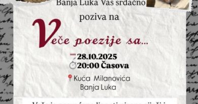 Rotaract klub Banja Luka poziva vas na Veče poezije
