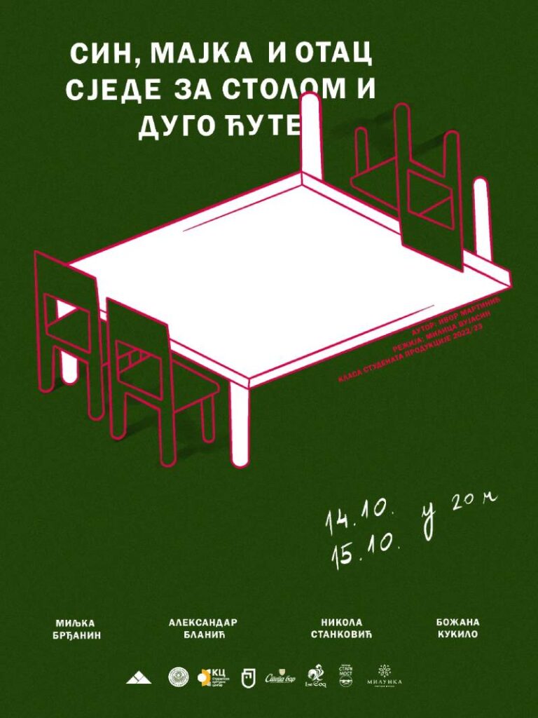 Predstava: Sin, majka i otac sjede za stolom i dugo ćute