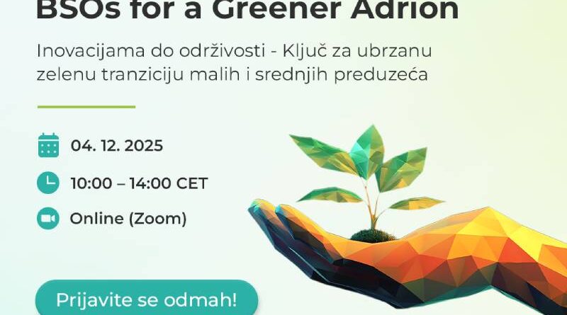 Regionalna online konferencija “BSOs for a Greener Adrion”