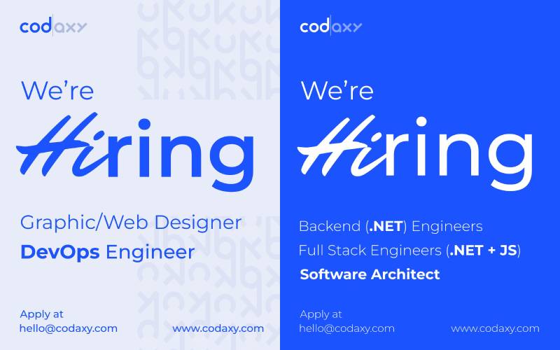 Codaxy zapošljava