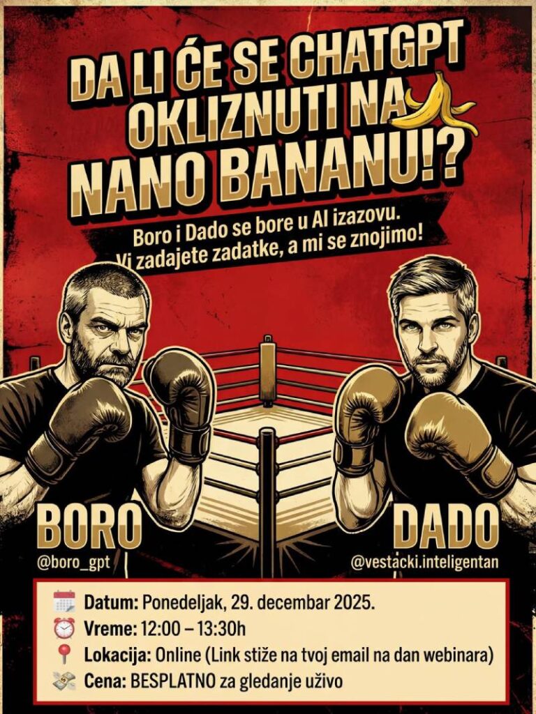 Webinar: Da li će se ChatGPT okliznuti na Bananu?