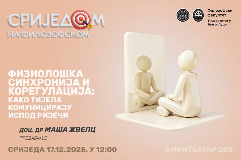 Najava predavanja | Fiziološka sinhronija i koregulacija: Kako tijela komuniciraju ispod riječi