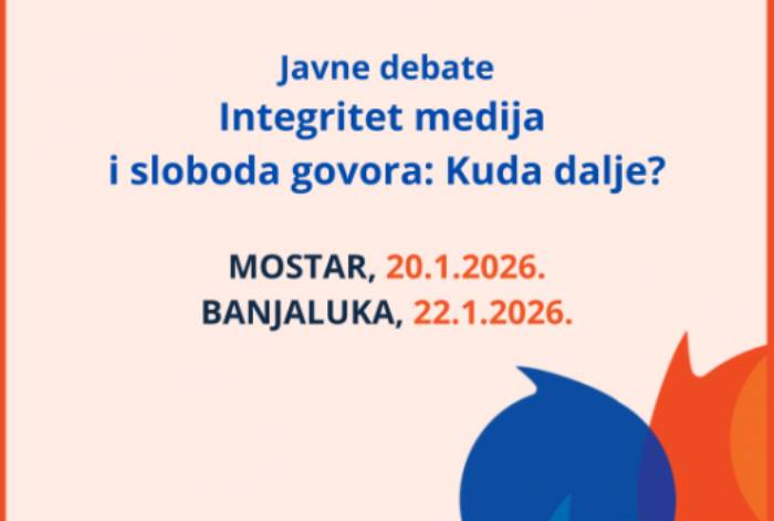 Javne debate o pravnom okviru za zaštitu medija u Mostaru i Banjaluci