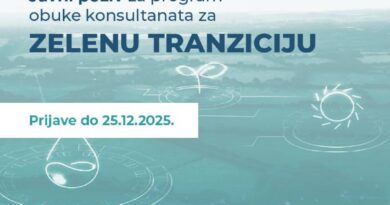 Javni poziv za program obuke konsultanata za zelenu tranziciju