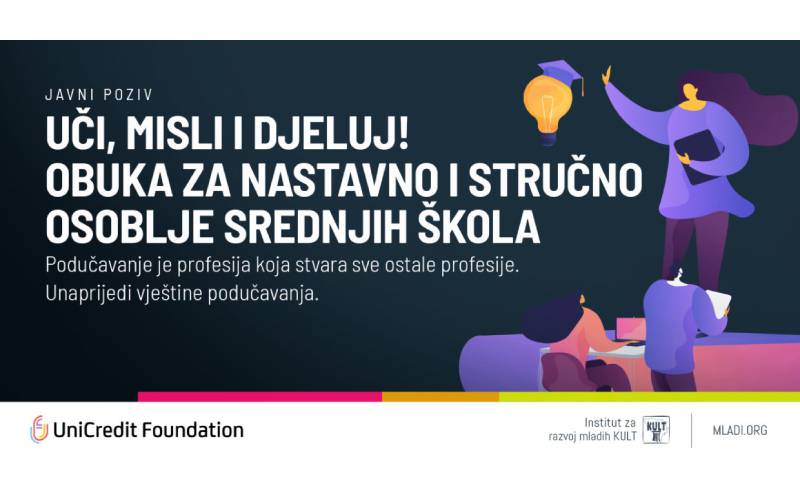 Od učionice do zajednice: Otvoren poziv za Uči, Misli i Djeluj! obuku za nastavno i stručno osoblje srednjih škola