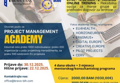 Otvoren poziv za “Project Management Academy”