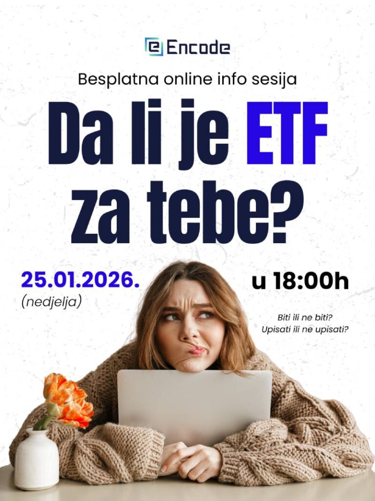 Da li je ETF pravi izbor za tebe? Besplatna online info sesija za maturante koji žele donijeti pametnu odluku
