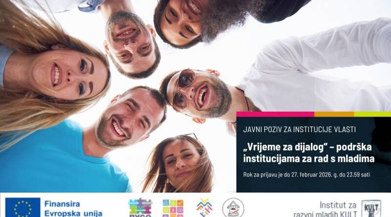 Javni poziv: "Vrijeme za dijalog" – podrška institucijama za rad s mladima