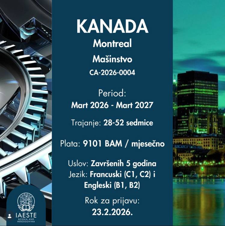 Ne propustite priliku za praksu u Kanadi