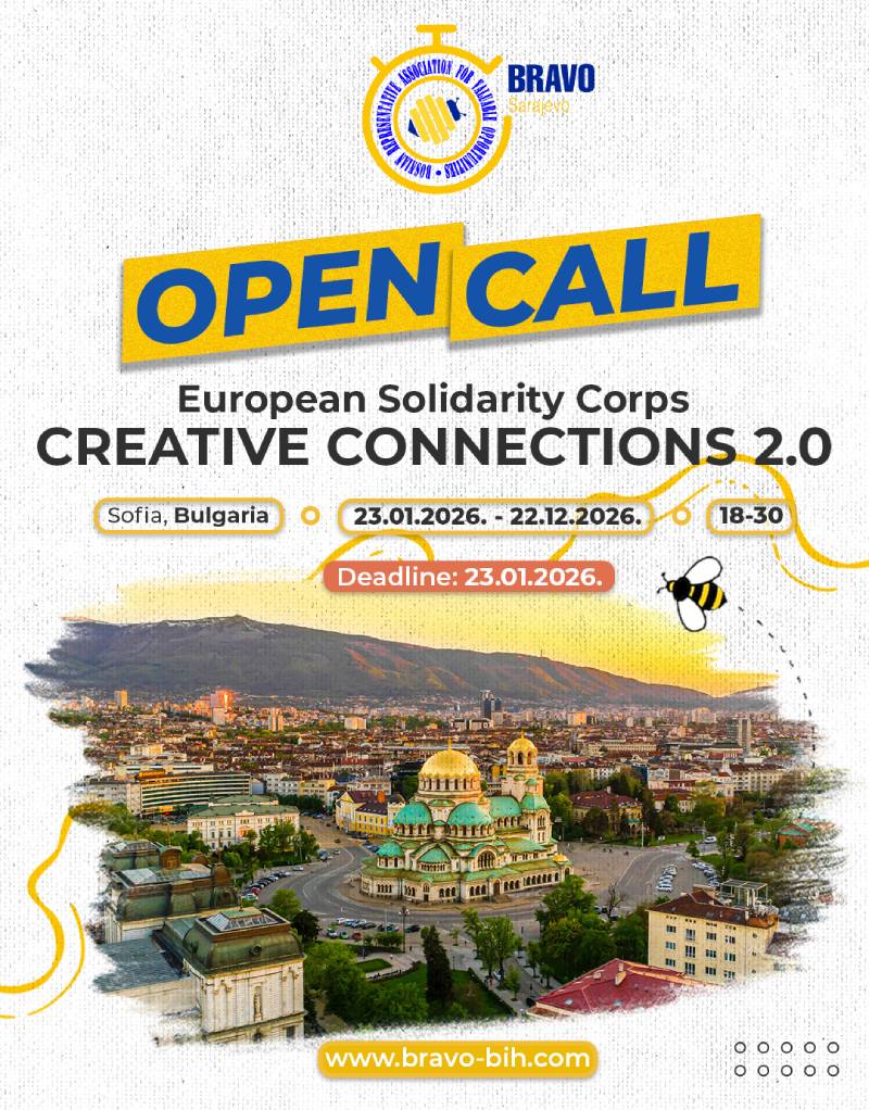 Open Call for ESC “CREATIVE CONNECTIONS 2.0” in Sofia, Bulgaria