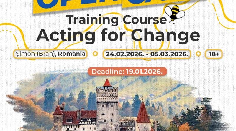 Open Call for Training Course “ACTING FOR CHANGE” in Șimon, Romania
