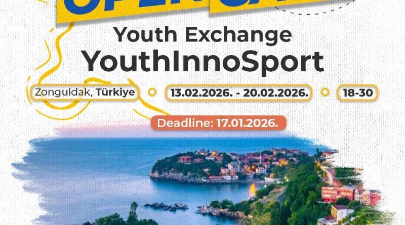 Open Call for Youth Exchange “YouthInnoSport” in Zonguldak, Turkiye