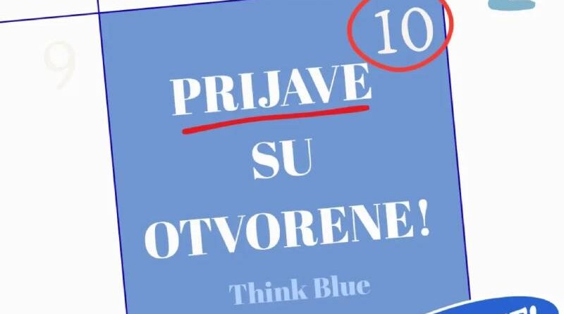 Prijave za Think Blue takmičenje su otvorene
