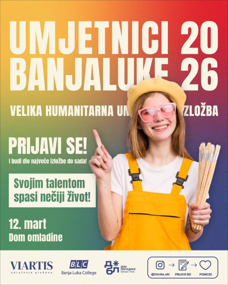 Humanitarna izložba "Umjetnici Banjaluke 2026"