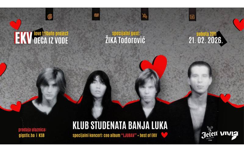 Veče posvećeno EKV-u: „Deca iz vode“ i Žika Todorović u KSB-u 21. februara