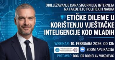 Webinar "Etičke dileme u korištenju vještačke inteligencije kod mladih"